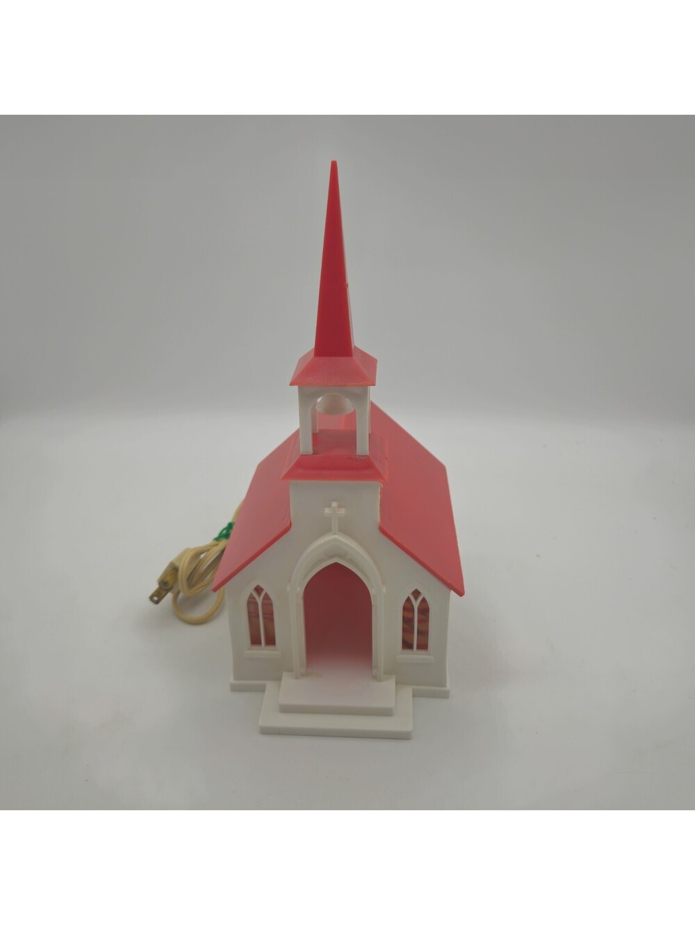 Vintage Bush Plastic Lighted Christmas Door 1950's Missing Doors WORKS